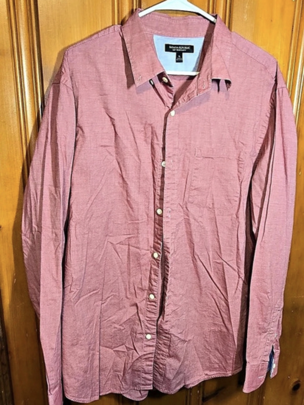 Banana Republic Soft Wash Slim Fit Shirt Pink XL